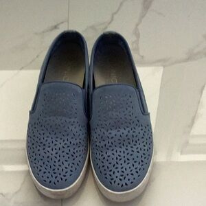 Vionic Sky Blue Perforated Slip-Ons